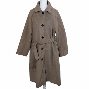 Aha Selected Classic Brown Belted Coat